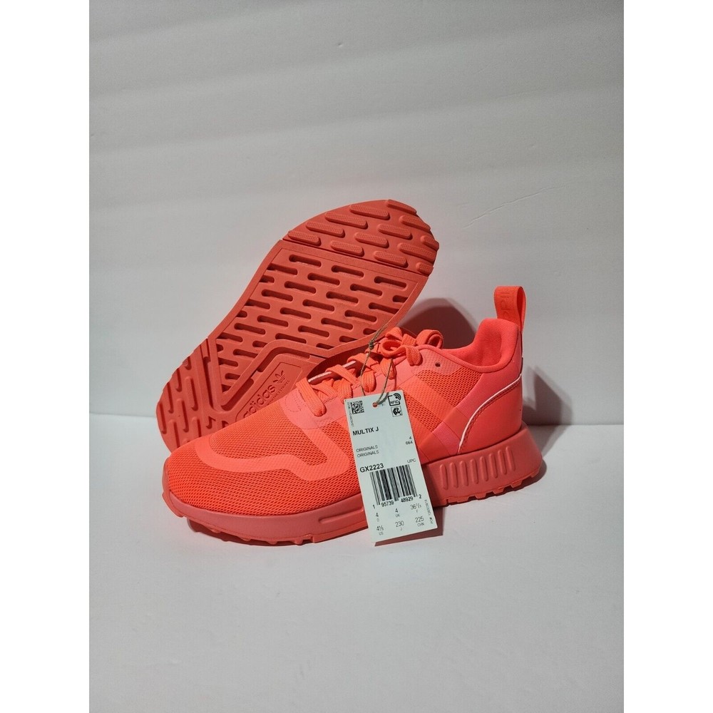 New Adidas Multix Big Kid ‘turbo’  Red/Cloud White  GX2223 Size 4.5Y WOMEN'S 5.5